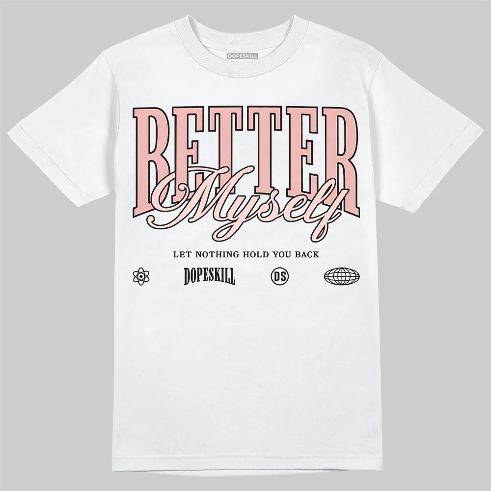 Leather Curb Glitter Pale Pink DopeSkill T-Shirt Better Myself Graphic - Image 2