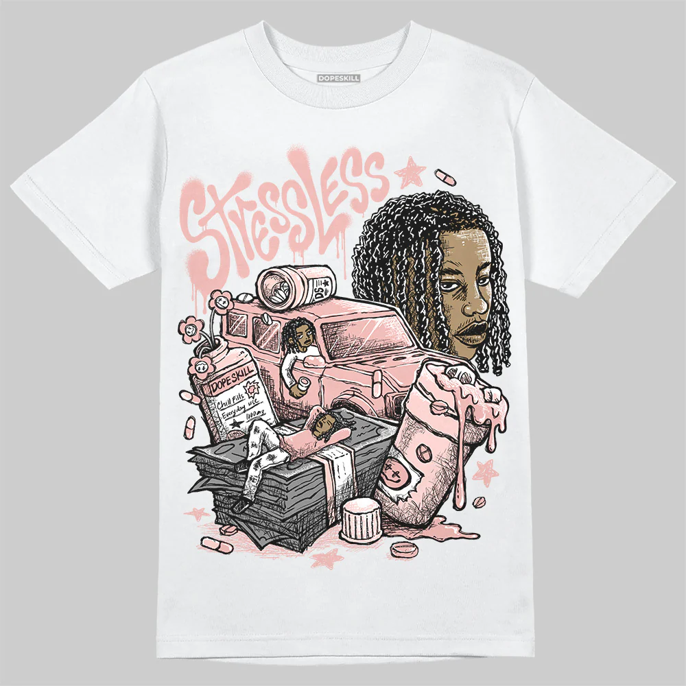 Leather Curb Glitter Pale Pink DopeSkill T-Shirt Stressless Graphic - Image 2