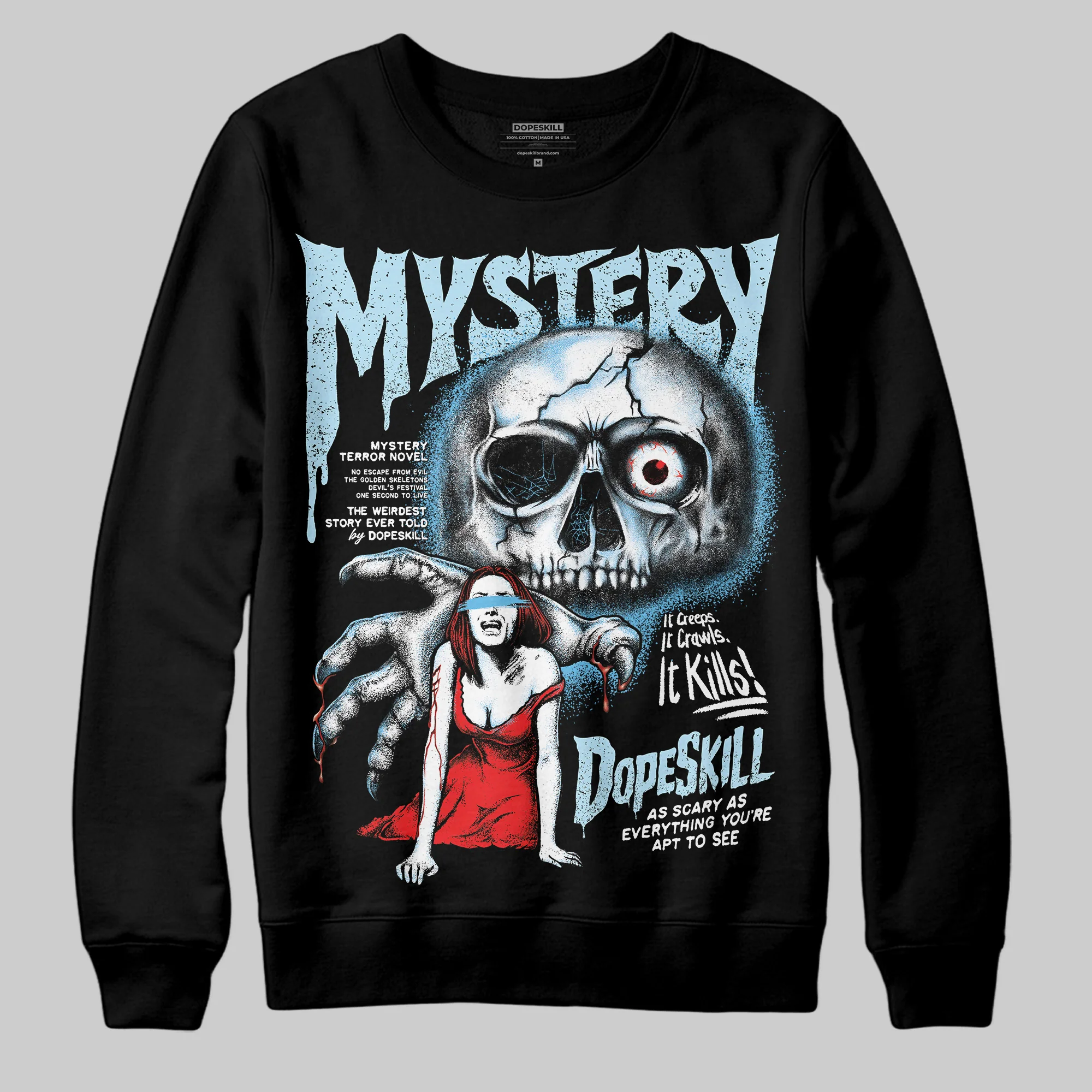 Legend Blue 11s DopeSkill Sweatshirt Mystery Ghostly Grasp Graphic - Image 2