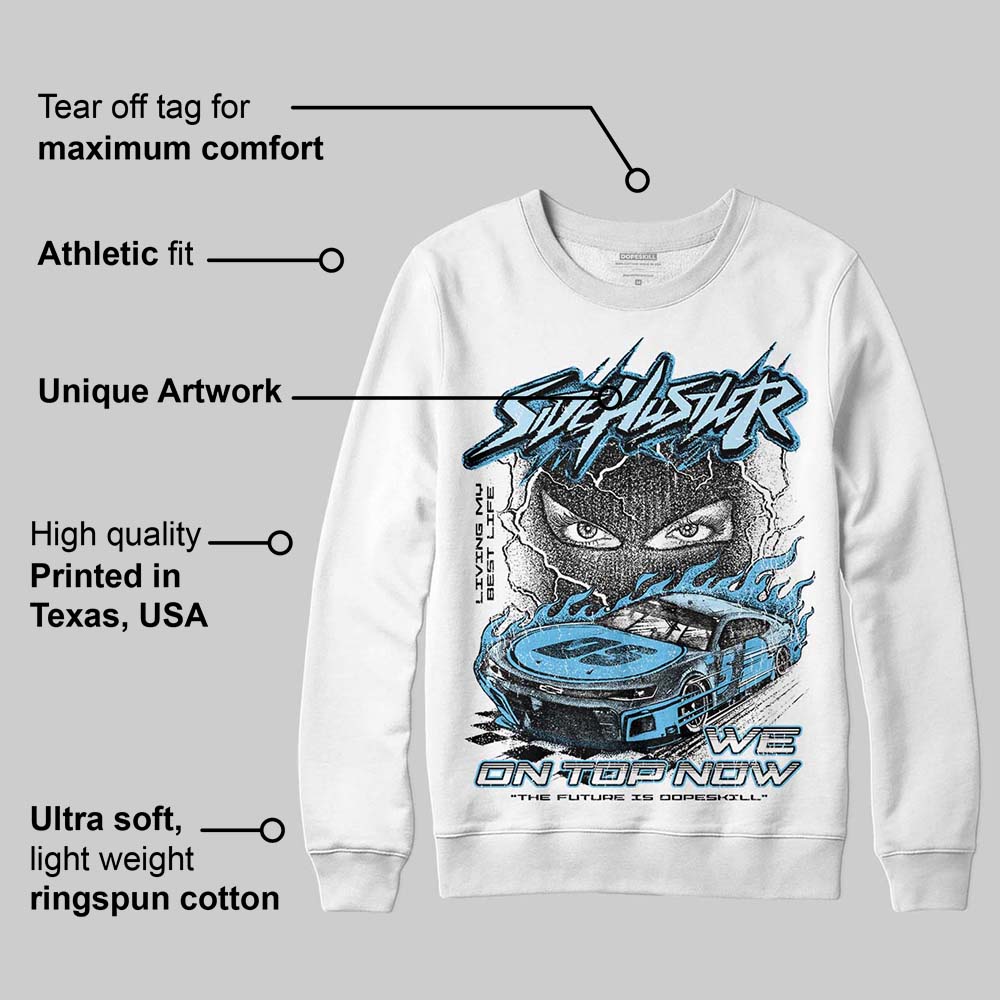 Legend Blue 11s DopeSkill Sweatshirt New Side Hustler Graphic - Image 3