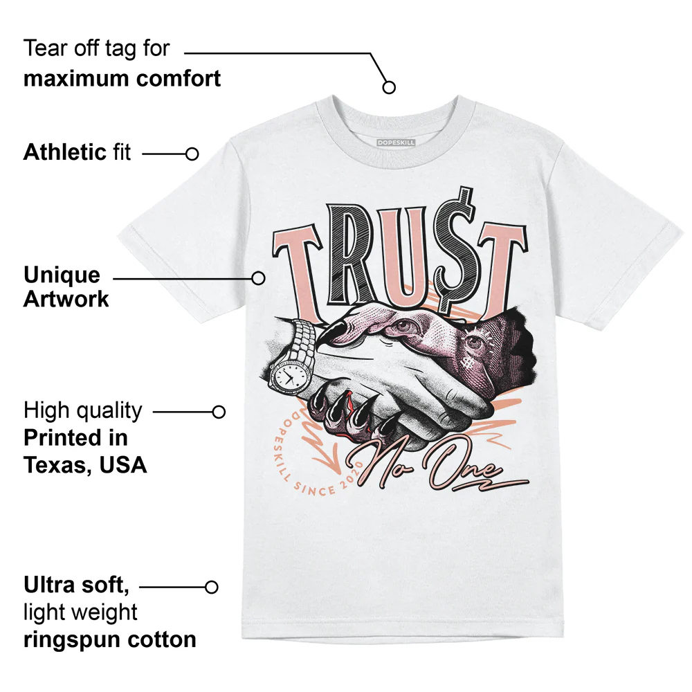 Legend Pink 11s DopeSkill T-Shirt Trust No One Graphic - Image 3