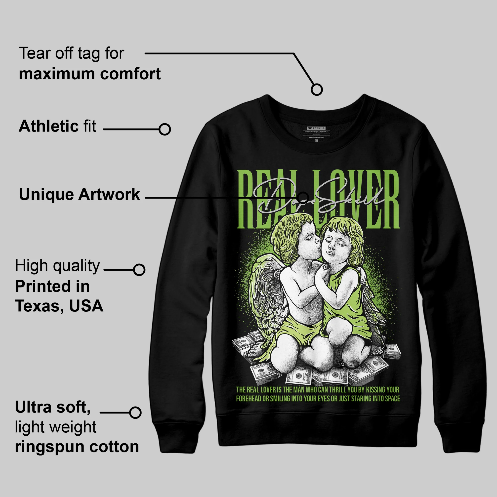 Max 95 OG 'Neon' DopeSkill Sweatshirt Real Lover Graphic - Image 3