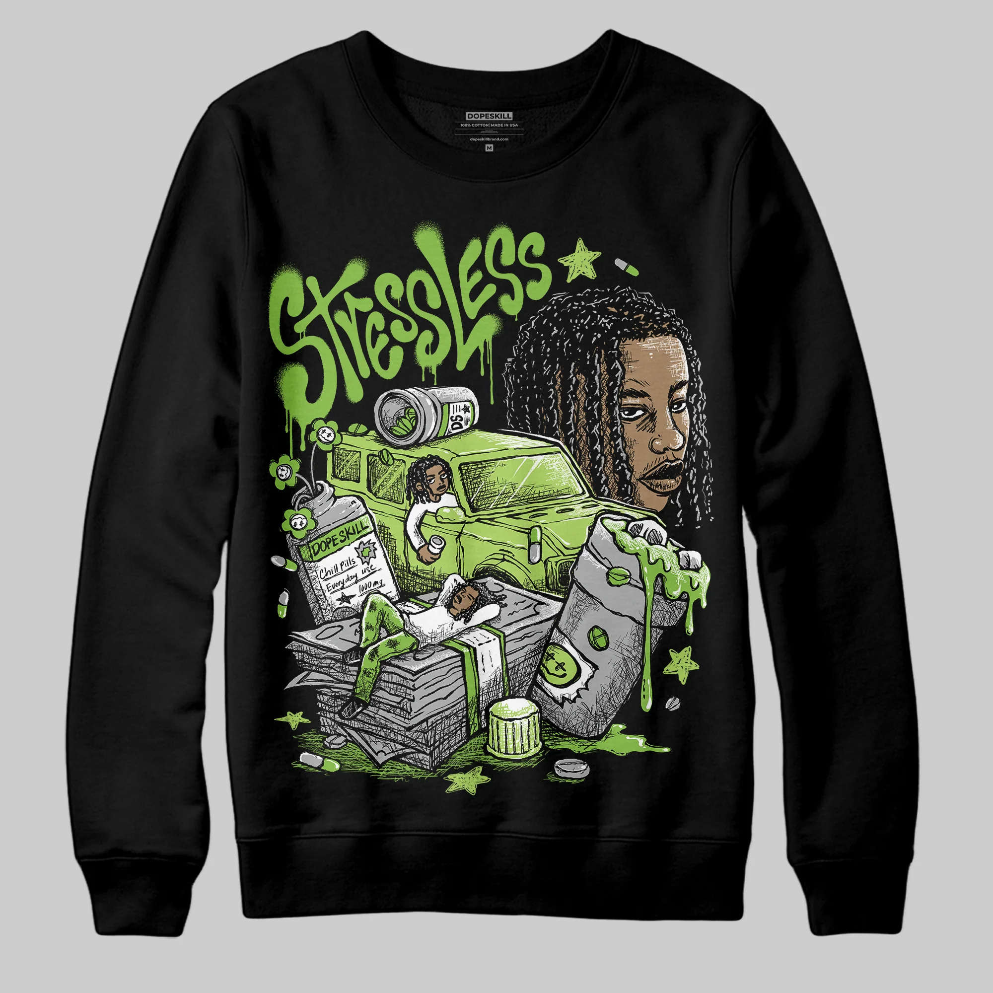 Max 95 OG 'Neon' DopeSkill Sweatshirt Stressless Graphic