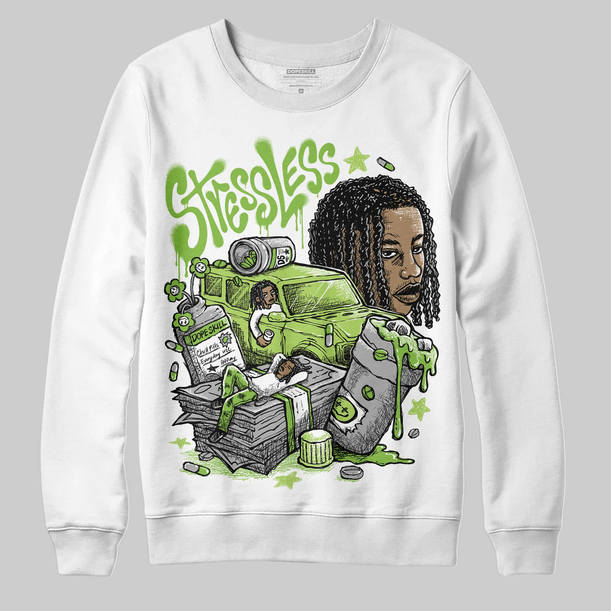 Max 95 OG 'Neon' DopeSkill Sweatshirt Stressless Graphic - Image 2