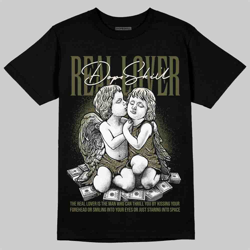 Medium Olive 3s DopeSkill T-Shirt Real Lover Graphic