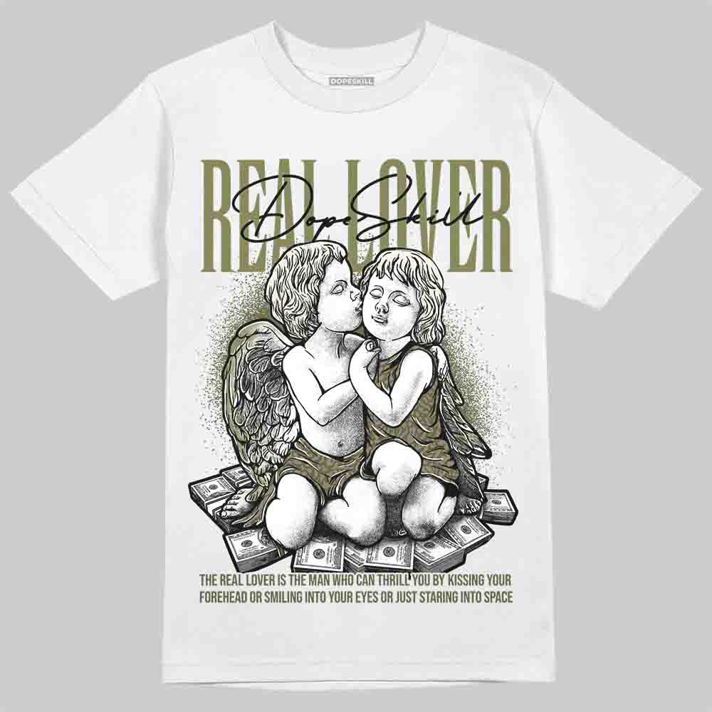 Medium Olive 3s DopeSkill T-Shirt Real Lover Graphic - Image 2