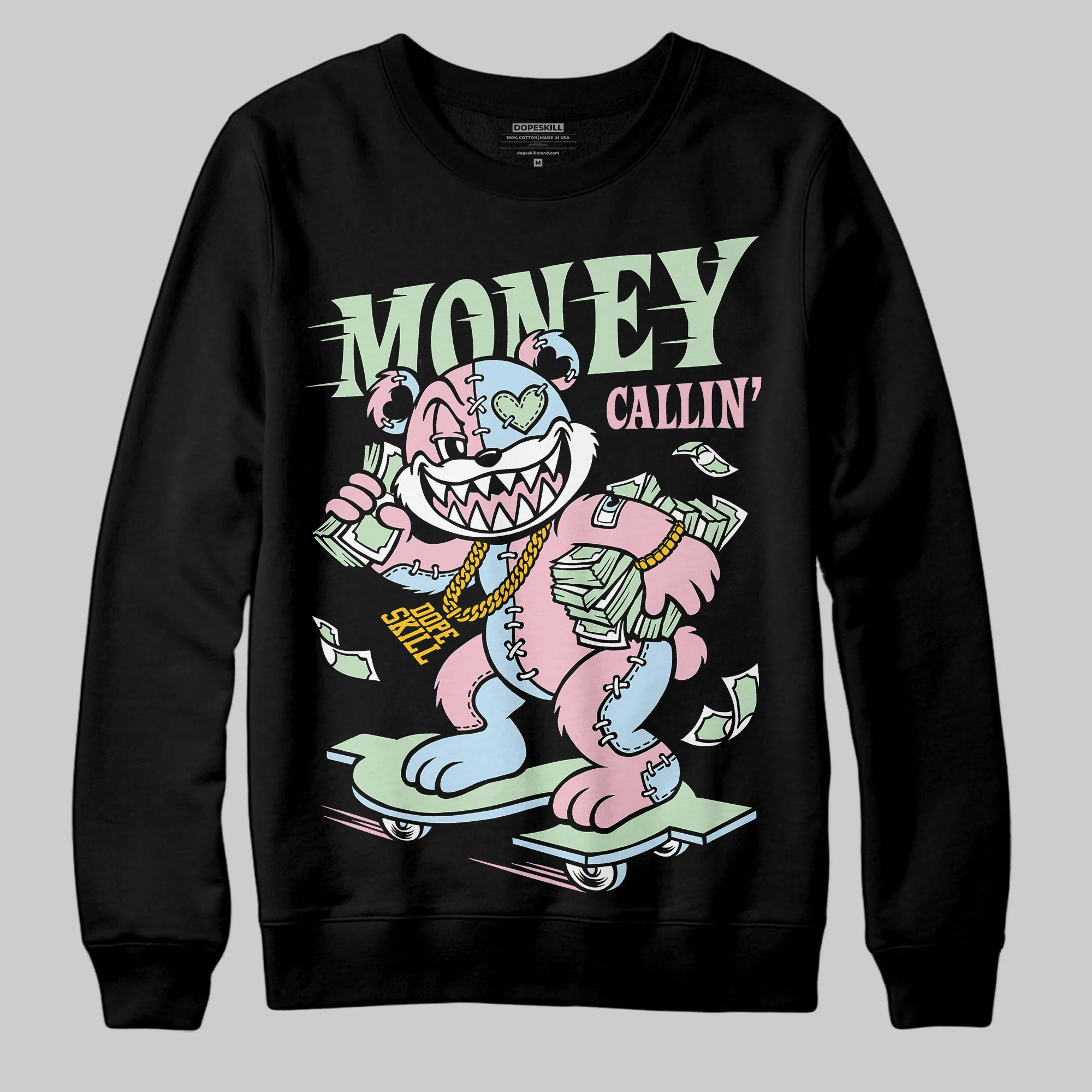 Medium Soft Pink 4s DopeSkill Sweatshirt Money Callin' Graphic