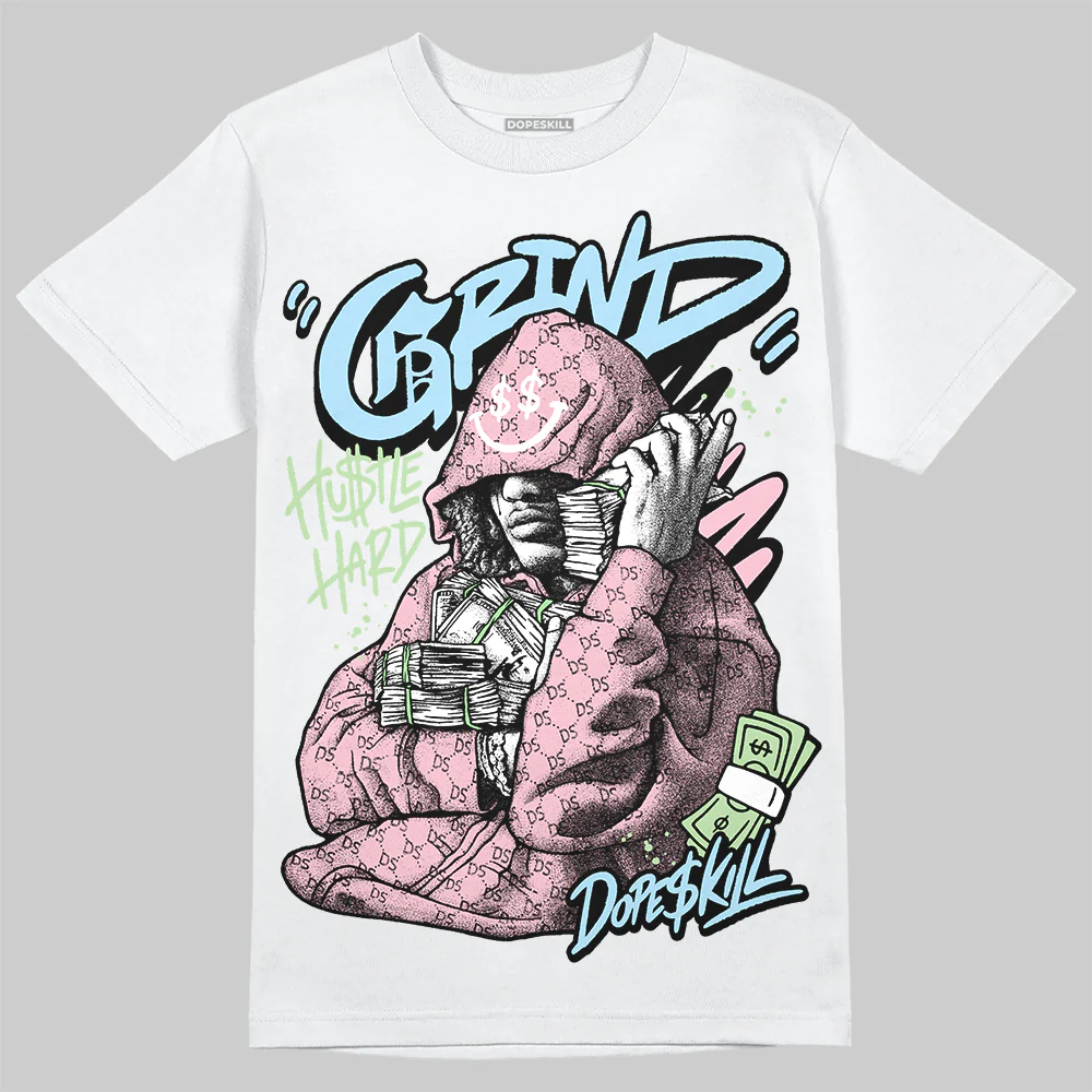 Medium Soft Pink 4s DopeSkill T-Shirt Grind Pray Graphic - Image 2