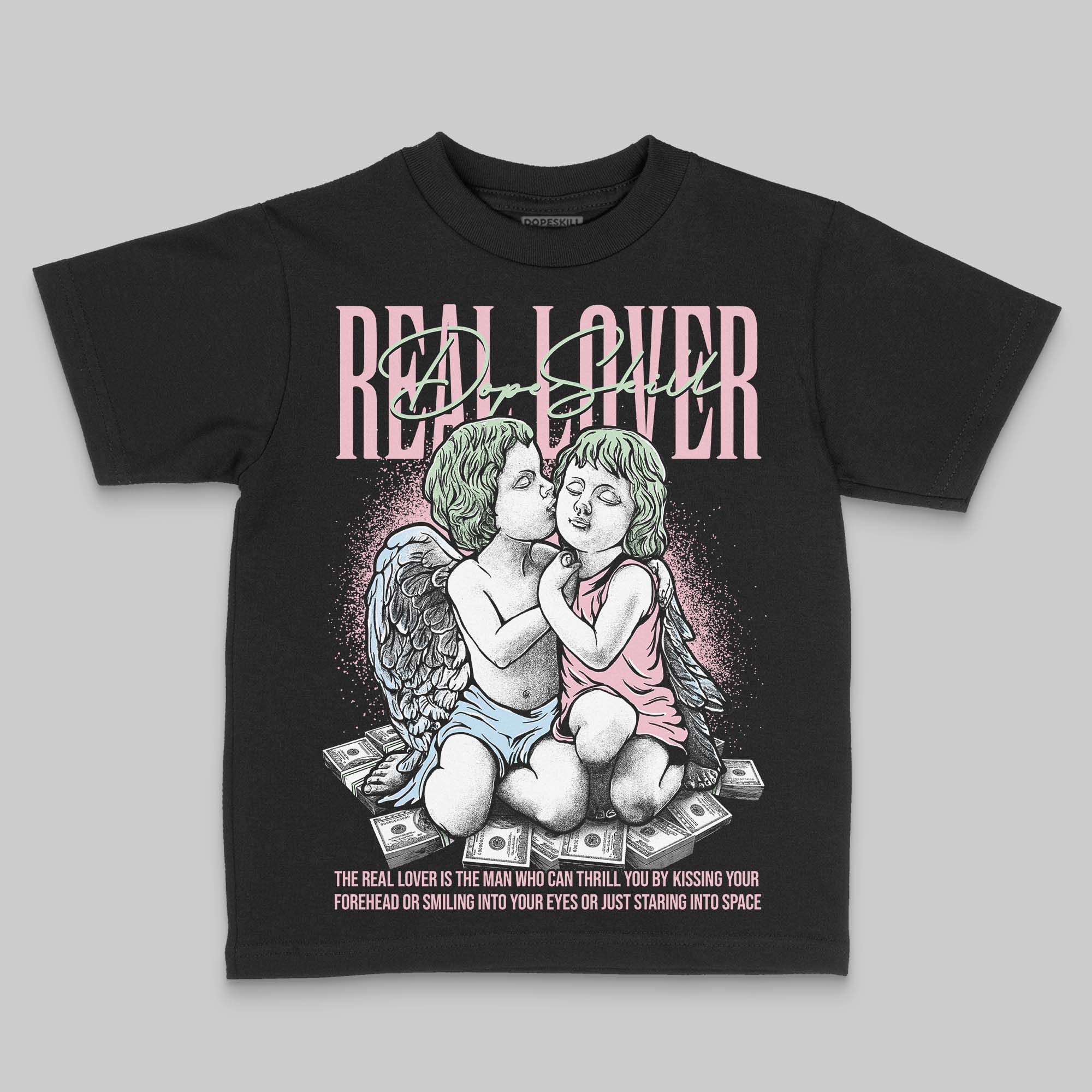 Medium Soft Pink 4s DopeSkill Toddler Kids T-shirt Real Lover Graphic