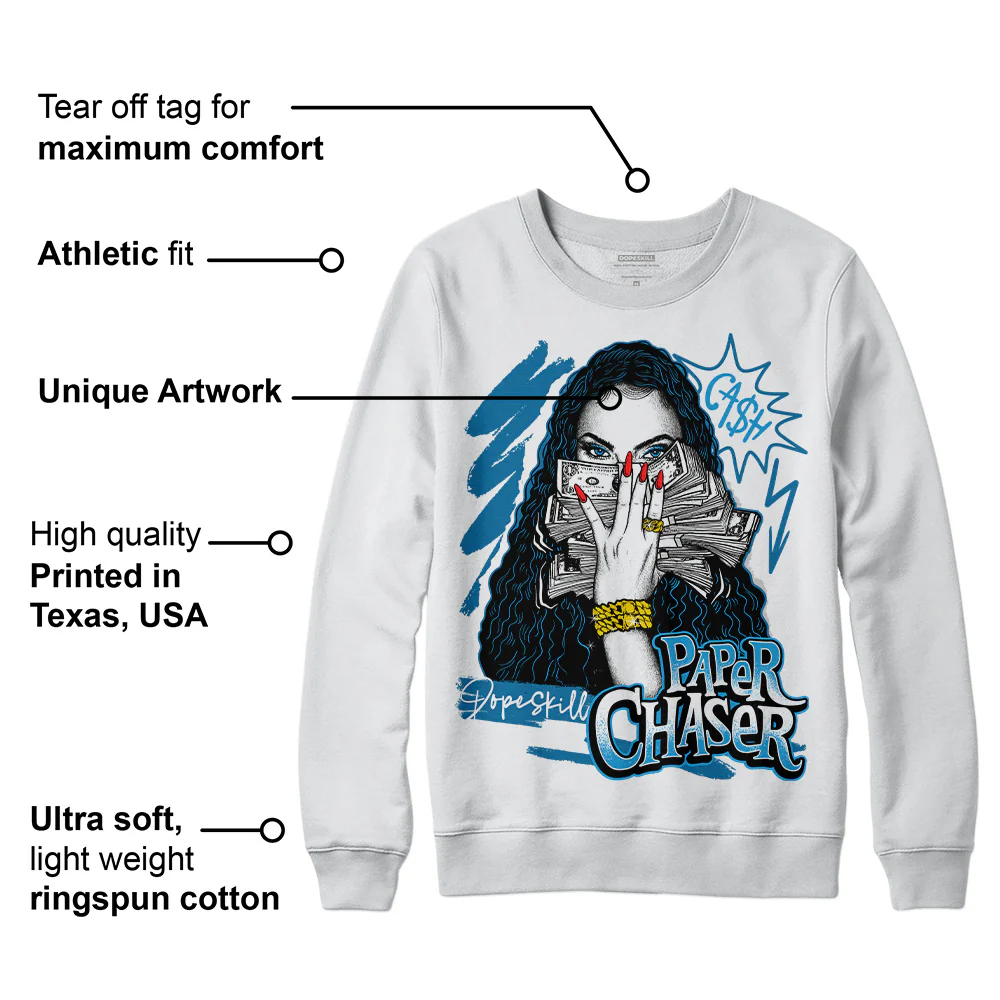 Military Blue 4s DopeSkill Sweatshirt NPC Graphic - Image 3