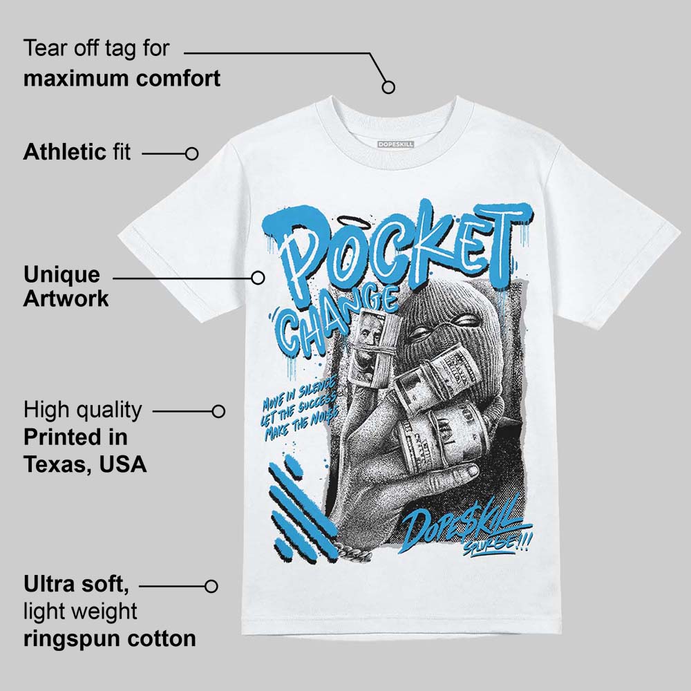 Military Blue 4s DopeSkill T-Shirt Pocket Change Graphic - Image 3