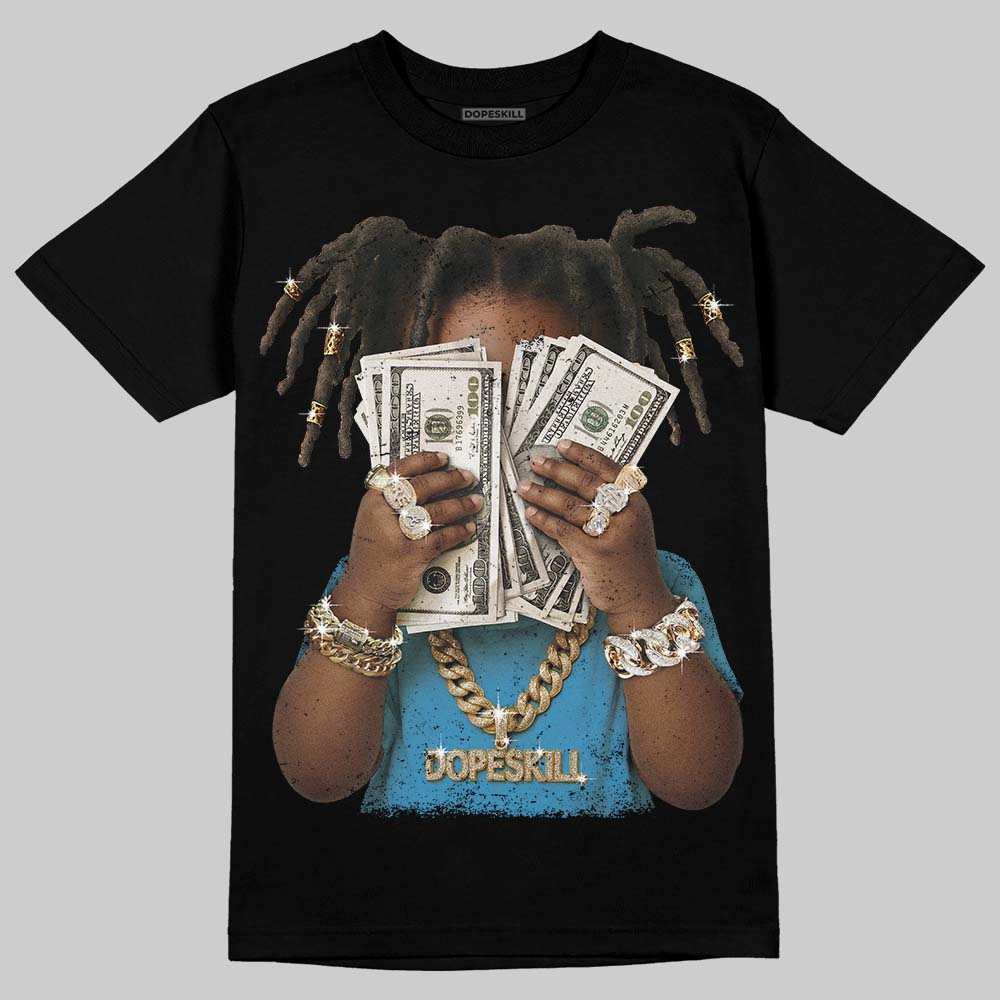 Military Blue 4s DopeSkill T-Shirt Rich Youth Graphic - Image 2