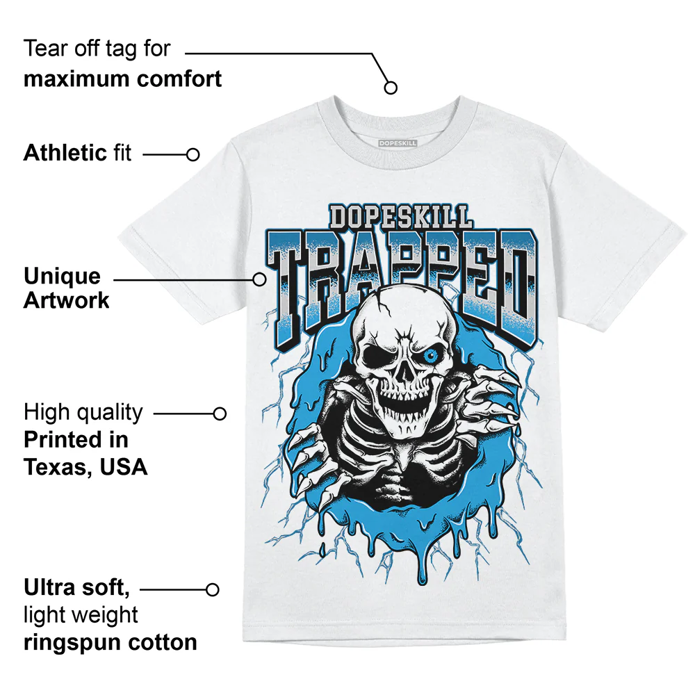 Military Blue 4s DopeSkill T-Shirt Trapped Halloween Graphic - Image 3