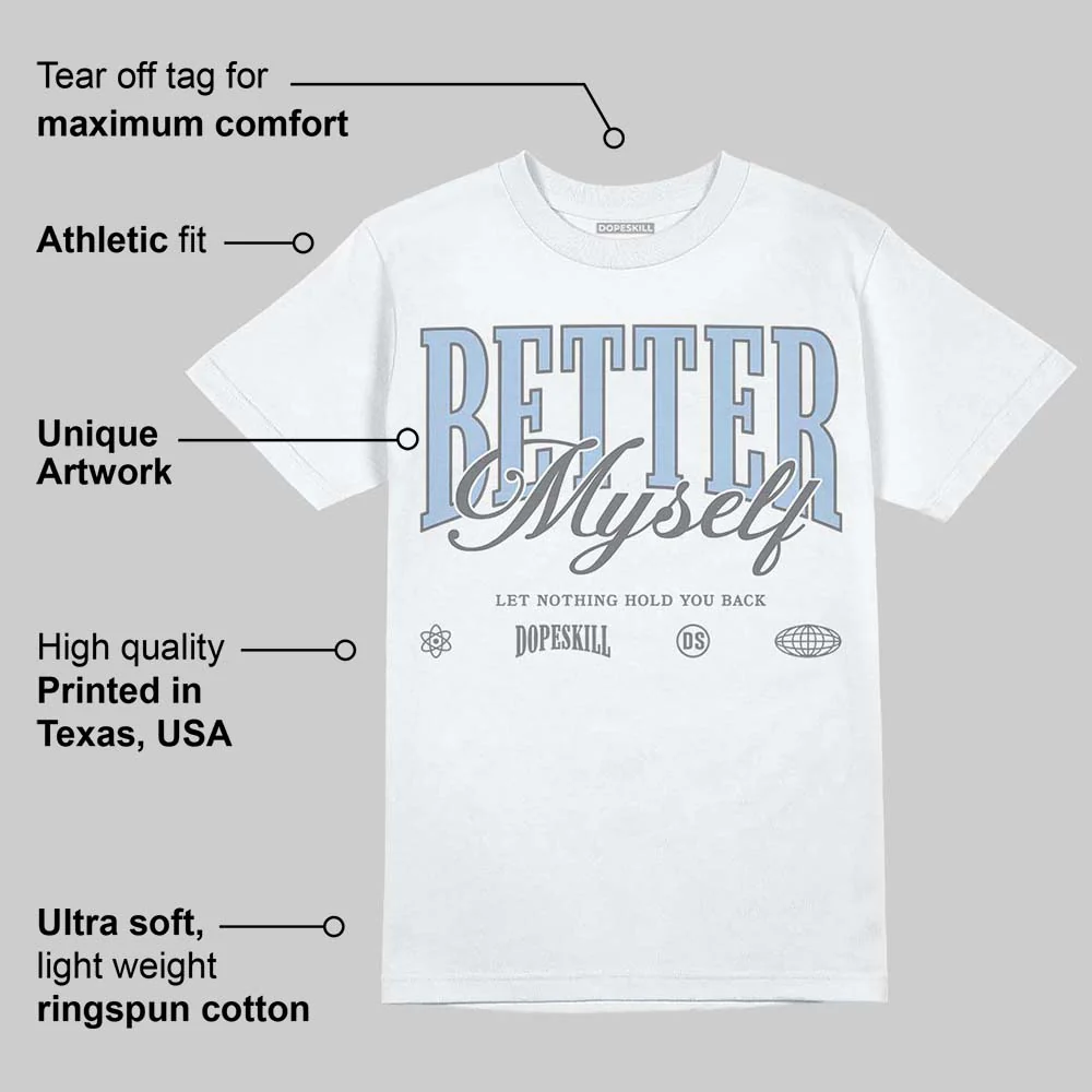 NB 2000 “Silver/Blue” DopeSkill T-Shirt Better Myself Graphic - Image 3