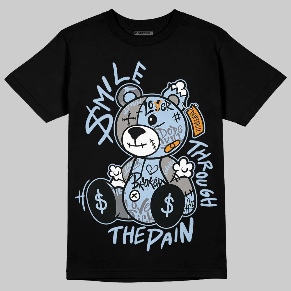 NB 2000 “Silver/Blue” DopeSkill T-Shirt Smile Through The Pain Graphic - Image 2