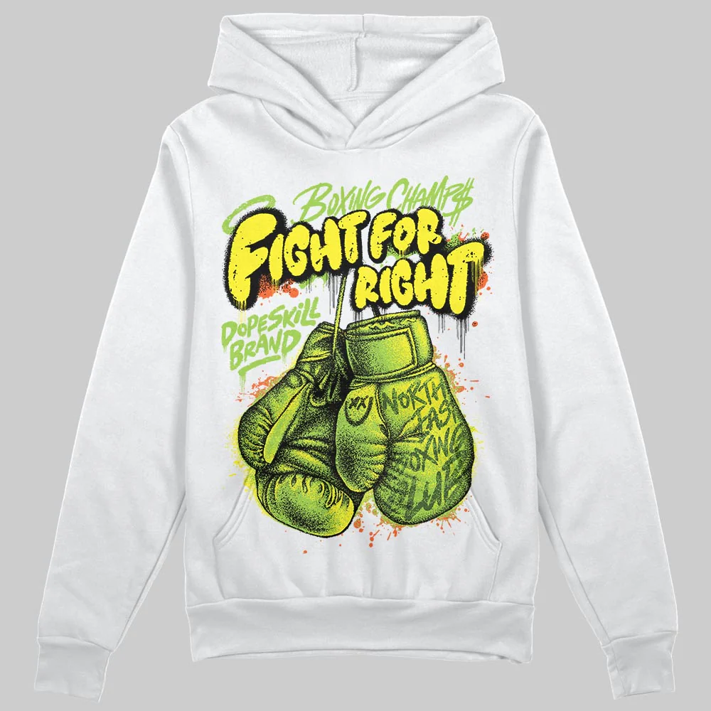 Neon Green Collection DopeSkill Hoodie Sweatshirt Fight For Right Graphic - Image 2