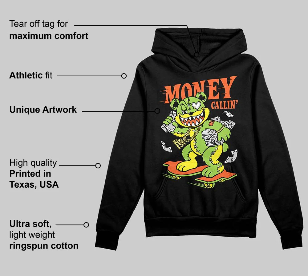 Neon Green Collection DopeSkill Hoodie Sweatshirt Money Callin' Graphic - Image 3