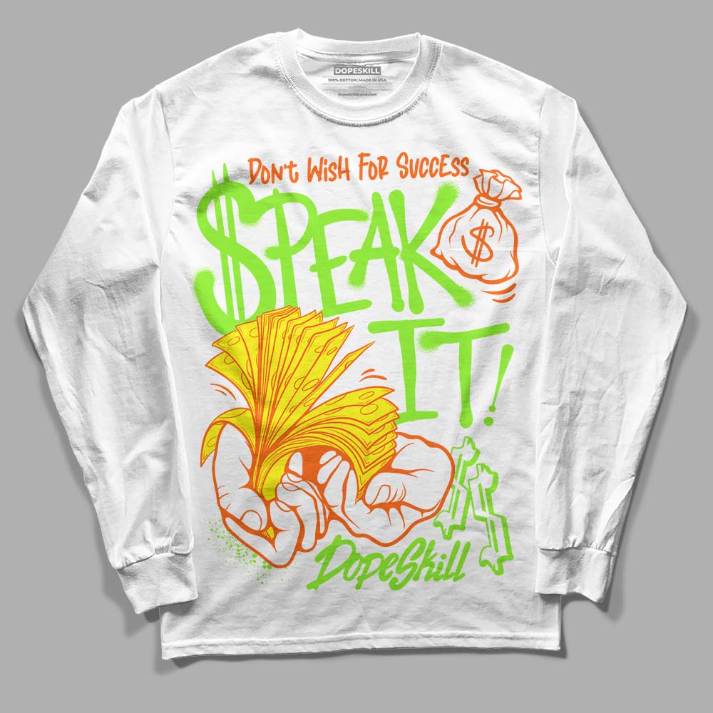 Neon Green Collection DopeSkill Long Sleeve T-Shirt Speak It Graphic - Image 2