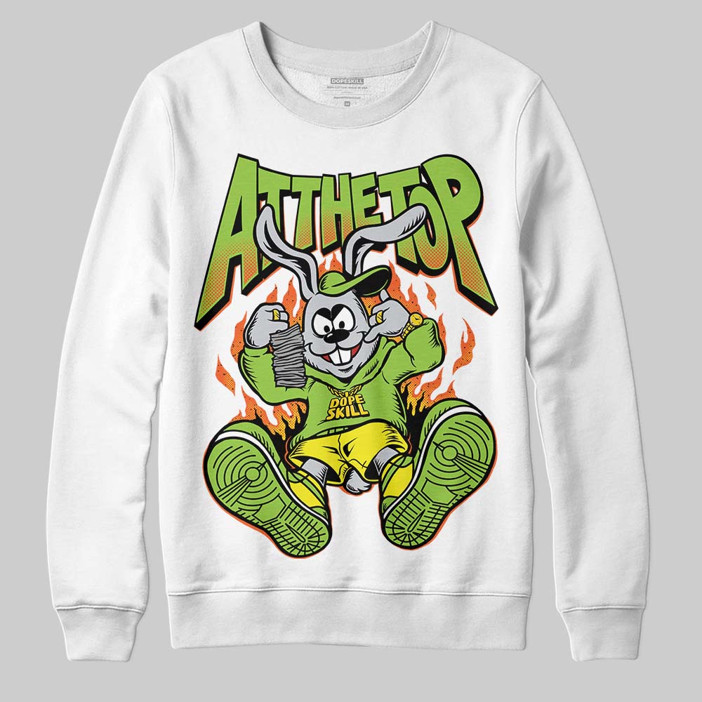 Neon Green Collection DopeSkill Sweatshirt At The Top Graphic - Image 2