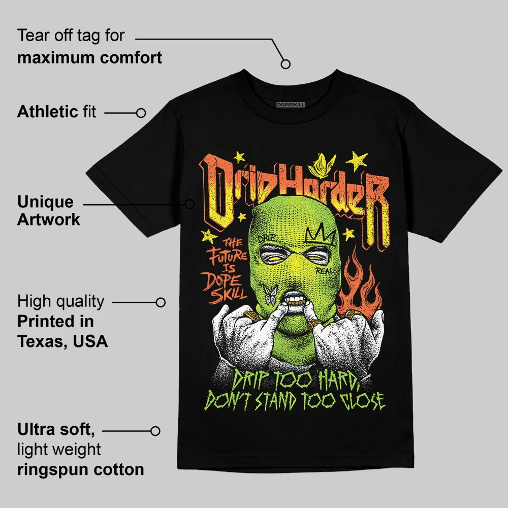 Neon Green Collection DopeSkill T-Shirt Drip Harder Graphic - Image 4