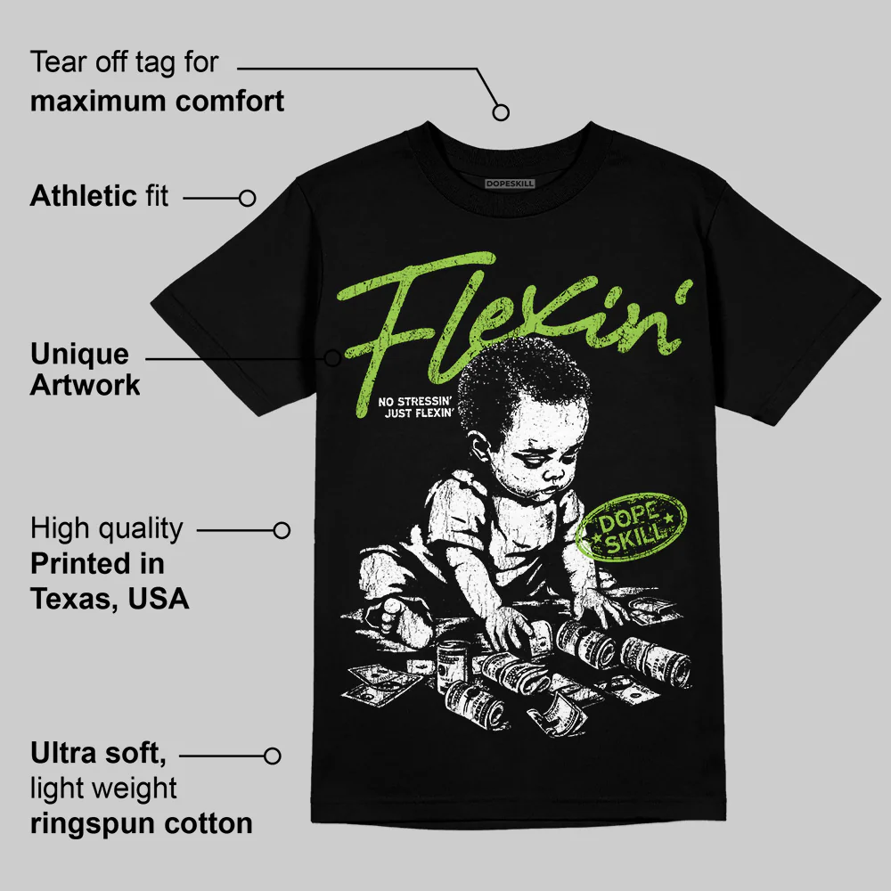 Neon Green Collection DopeSkill T-Shirt Flexin' Graphic - Image 4