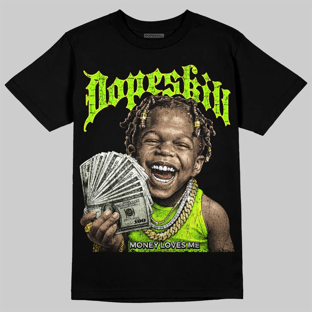Neon Green 'Money Loves Me' DopeSkill Graphic T-Shirt