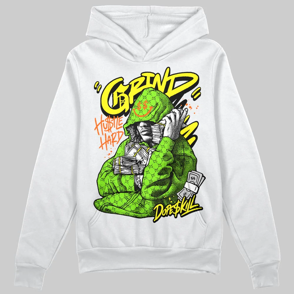 Neon Green 'Grind Pray' DopeSkill Graphic Hoodie - Image 2