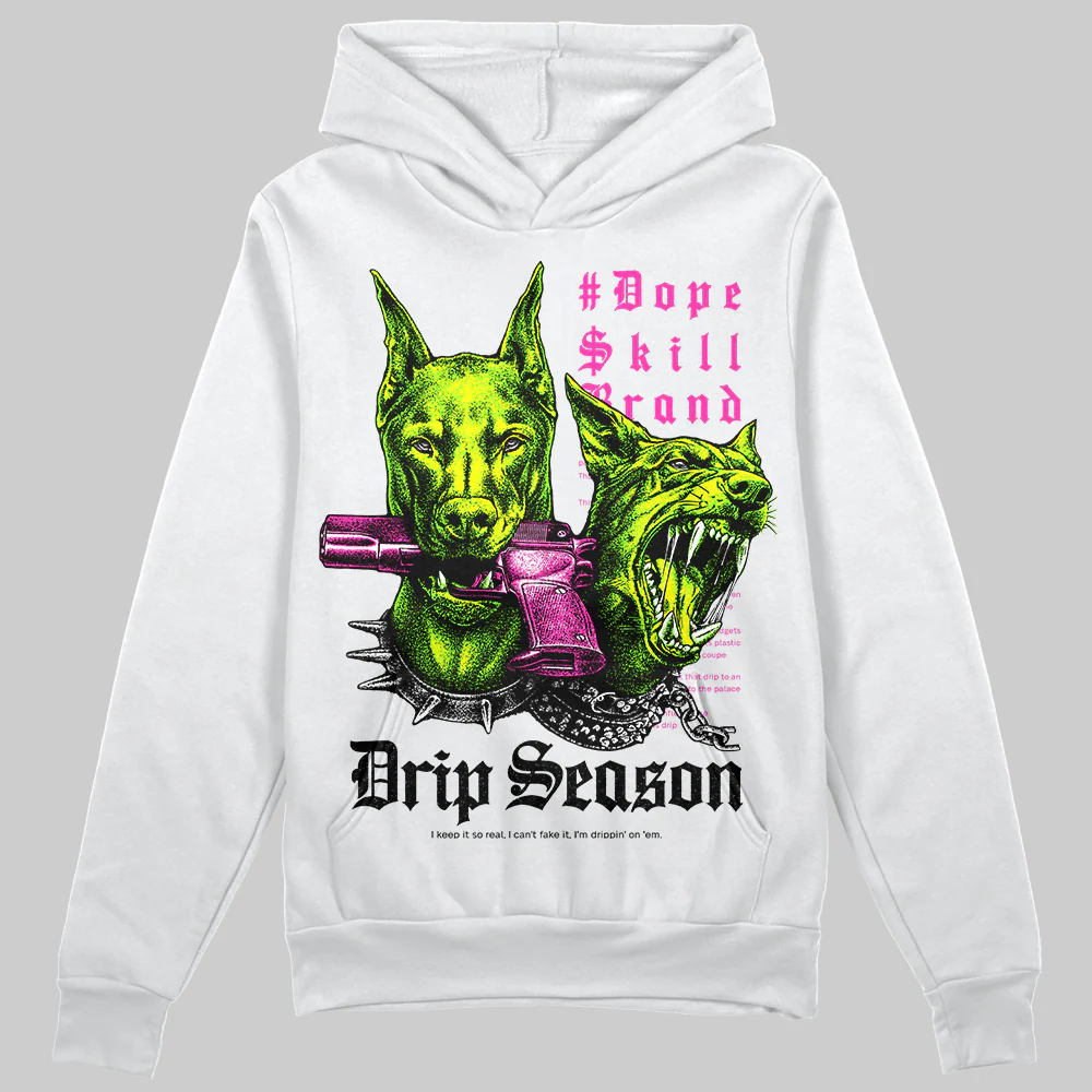 Neon Green 'New Drip Season' DopeSkill Graphic Hoodie - Image 2