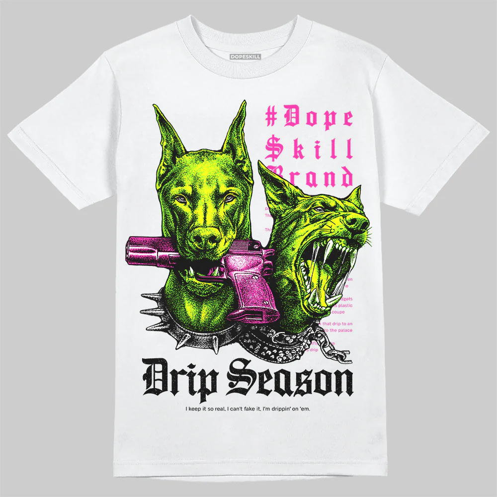 Neon Green 'New Drip Season' DopeSkill Graphic T-Shirt - Image 2