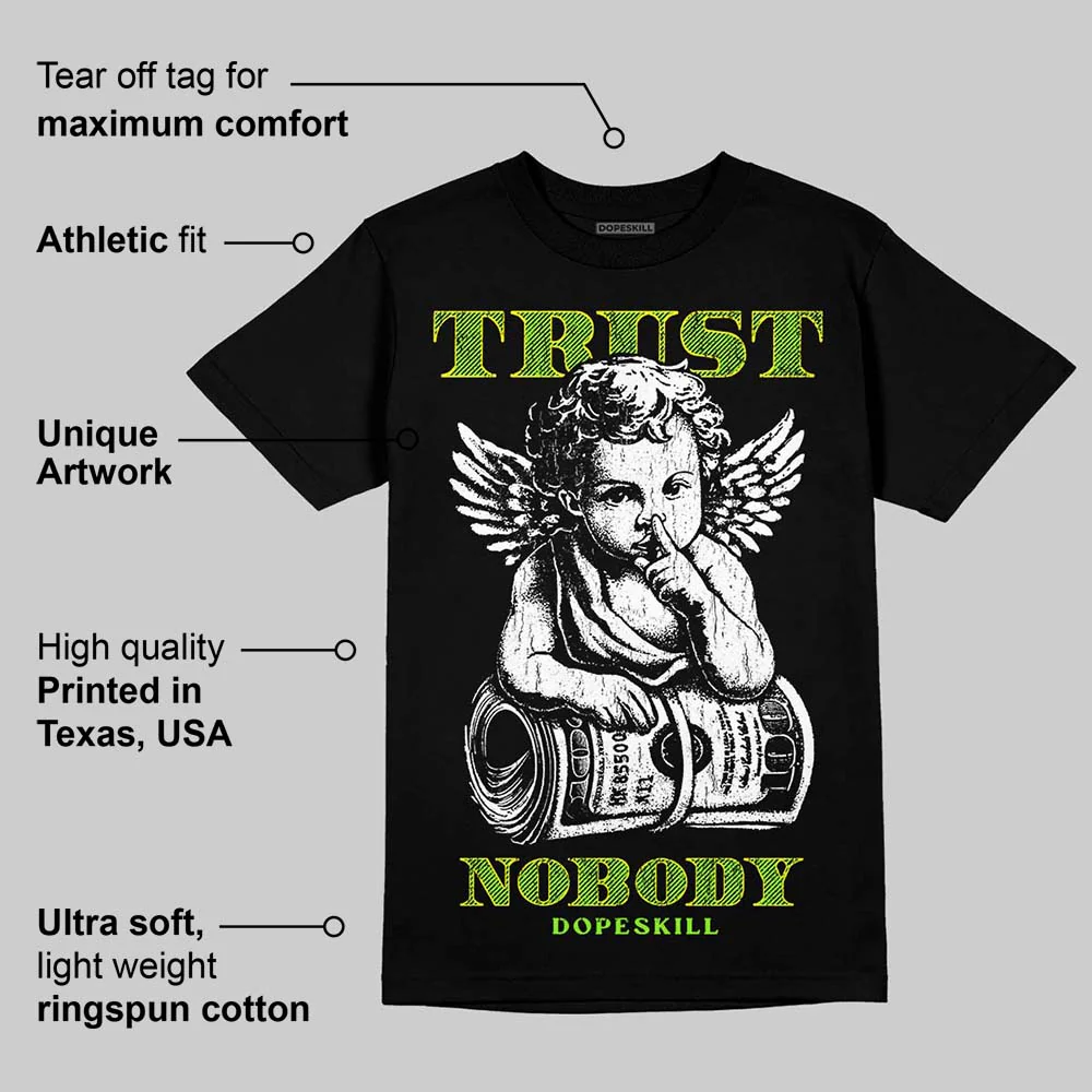 Neon Green 'Trust Nobody' DopeSkill Graphic T-Shirt - Image 4