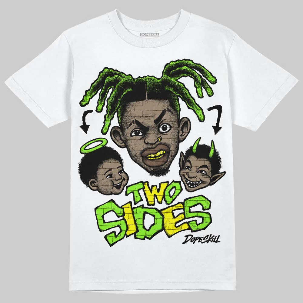 Neon Green 'Two Sides' DopeSkill Graphic T-Shirt - Image 2