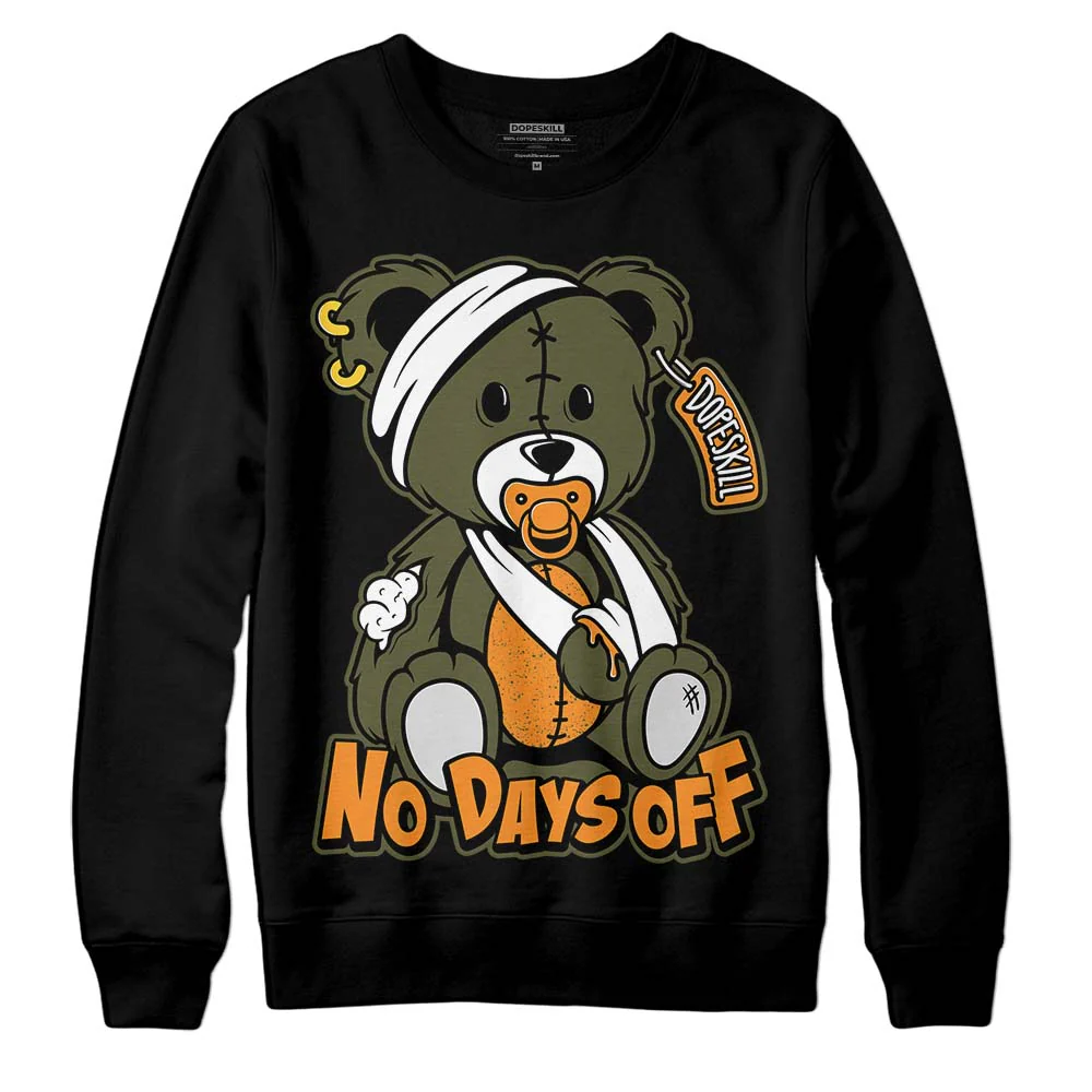 Olive 5s DopeSkill Sweatshirt Hurt Bear Graphic - Image 2