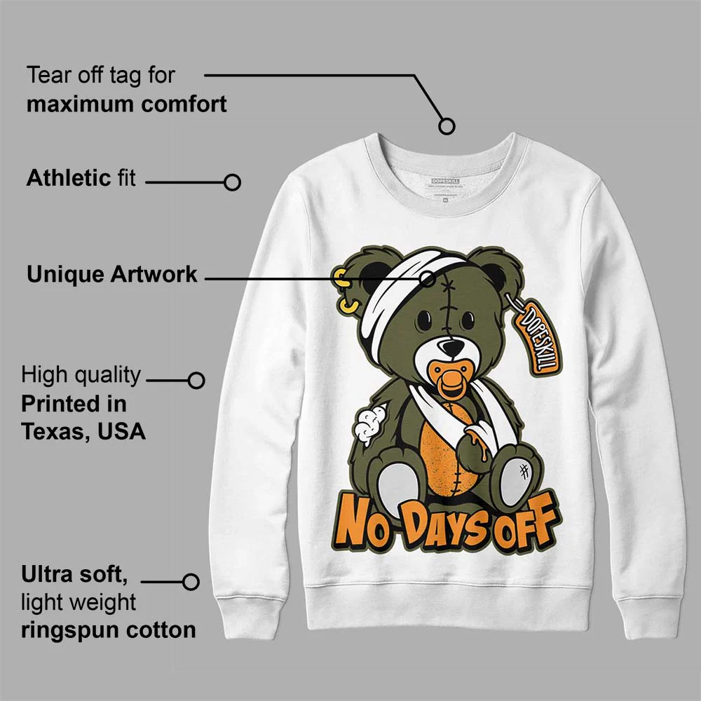 Olive 5s DopeSkill Sweatshirt Hurt Bear Graphic - Image 3