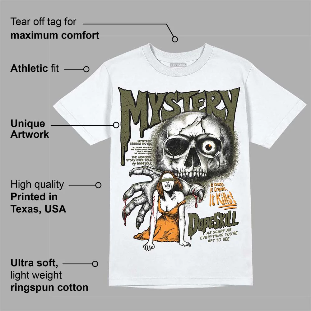 Olive 5s DopeSkill T-Shirt Mystery Ghostly Grasp Graphic - Image 3
