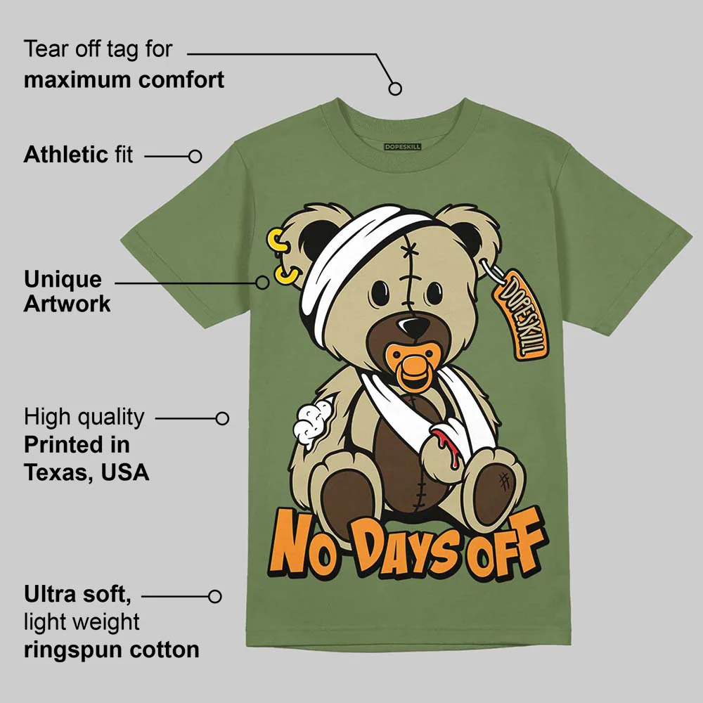 Olive Collection DopeSkill Olive T-shirt Hurt Bear Graphic - Image 2