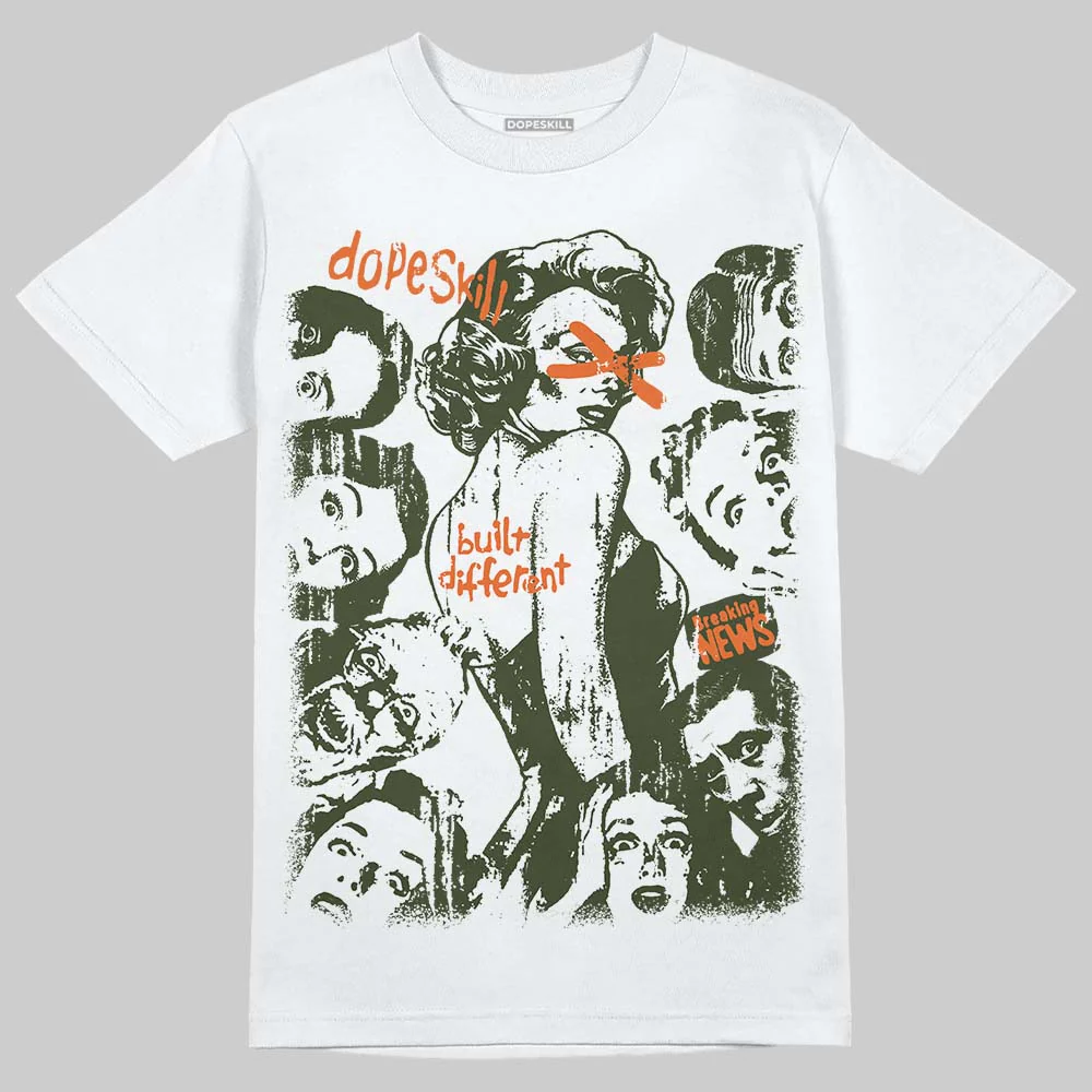 Olive Collection DopeSkill T-Shirt Built Different Graphic