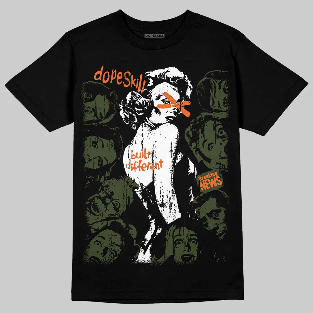 Olive Collection DopeSkill T-Shirt Built Different Graphic - Image 2