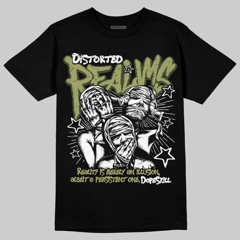 Olive Collection DopeSkill T-Shirt Distorted Realms Graphic - Image 2