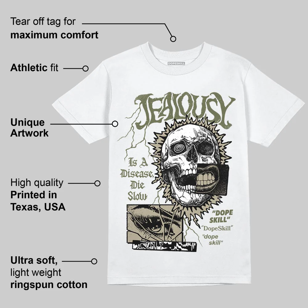 Olive 'Jealousy' DopeSkill Graphic T-Shirt - Image 4