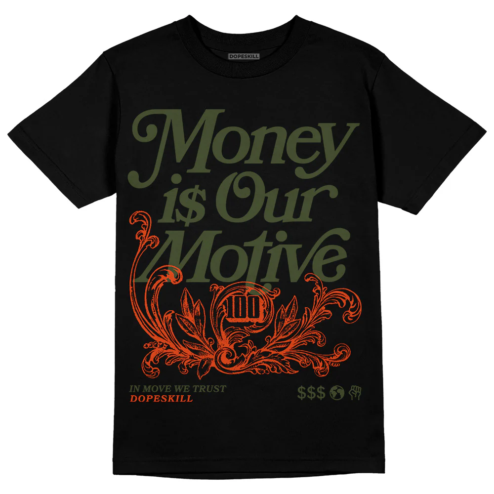 Olive Collection DopeSkill T-Shirt Money Is Our Motive Typo Graphic - Image 2