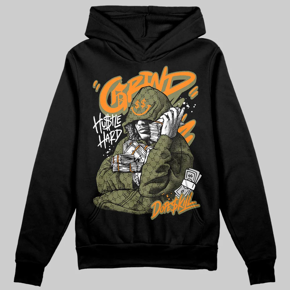 Olive 'Grind Pray' DopeSkill Graphic Hoodie - Image 2