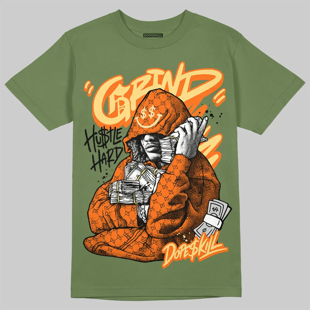 Olive 'Grind Pray' DopeSkill Graphic T-Shirt - Image 3