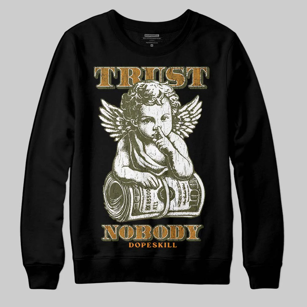 Olive 'Trust Nobody' DopeSkill Graphic Sweatshirt - Image 2
