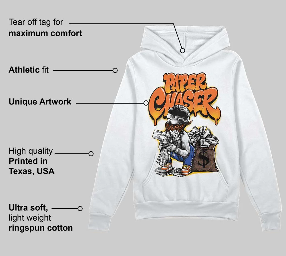 Orange 'Paper Chaser Boy' DopeSkill Graphic Hoodie - Image 3