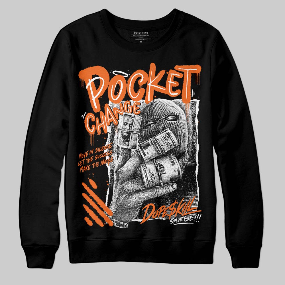Orange Black White DopeSkill Sweatshirt Pocket Change Graphic - Image 2