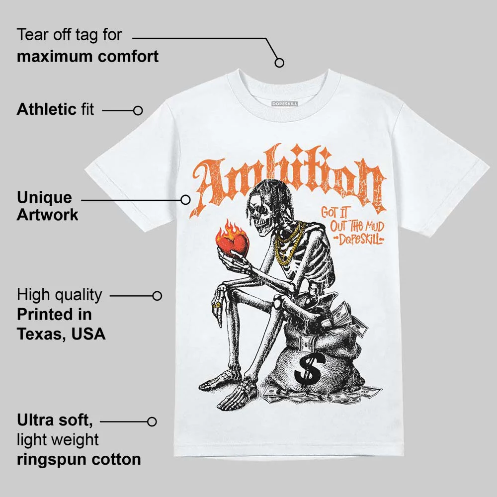 Orange Black White DopeSkill T-Shirt Ambition Graphic - Image 4