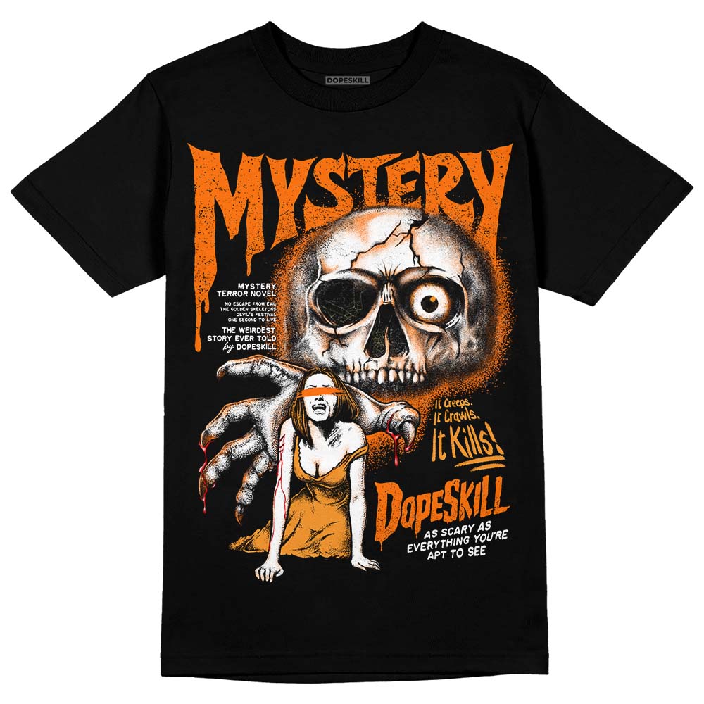 Orange Black White DopeSkill T-Shirt Mystery Ghostly Grasp Graphic - Image 2