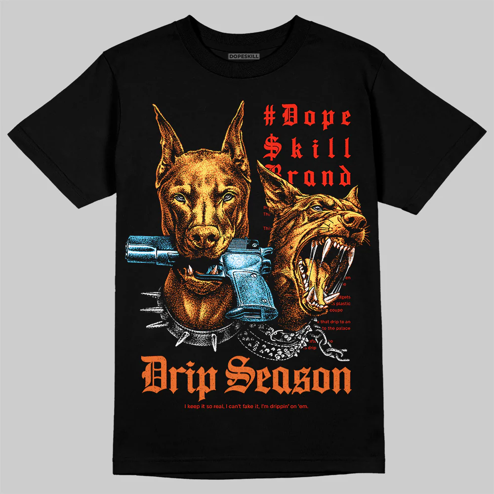 Orange 'New Drip Season' DopeSkill Graphic T-Shirt - Image 2