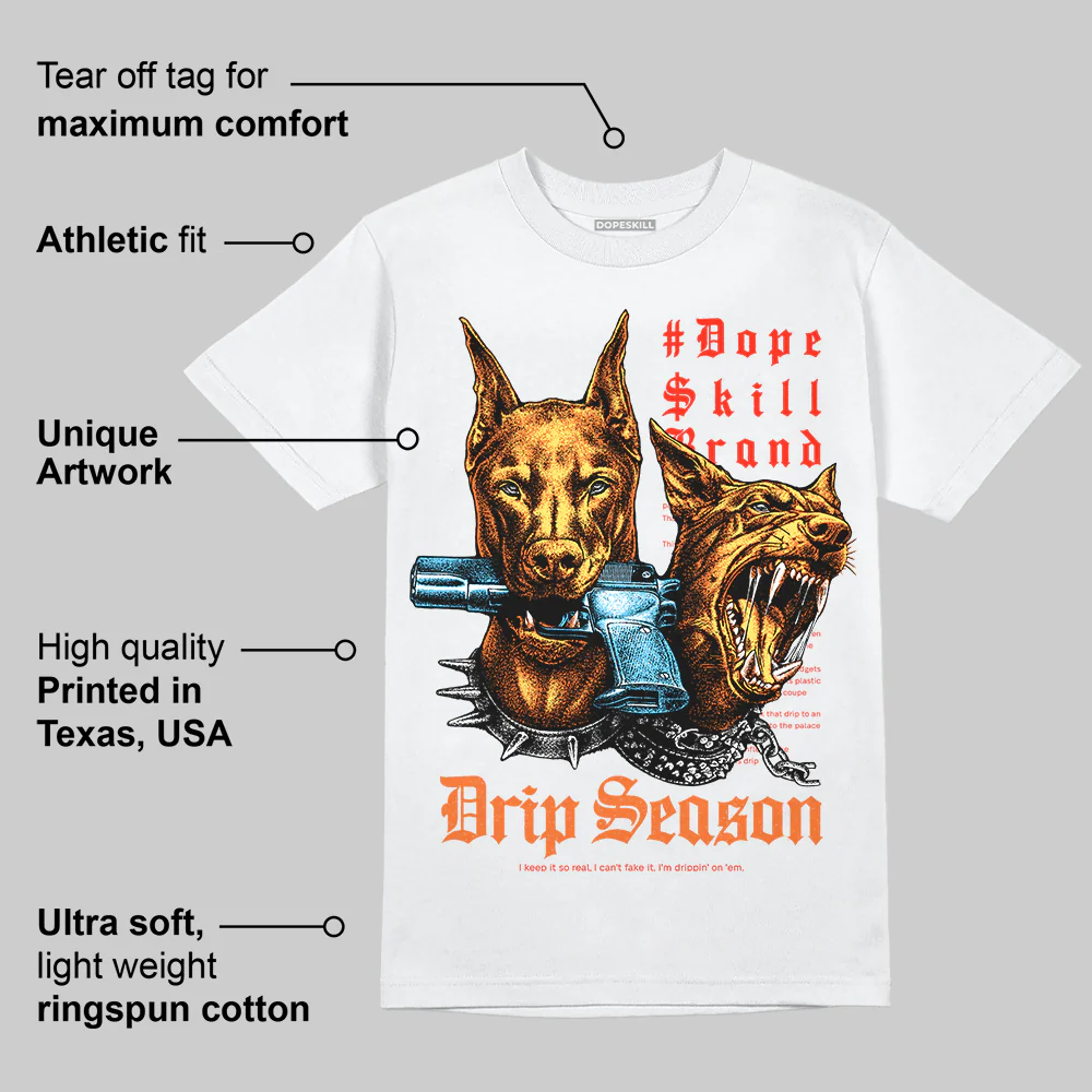 Orange 'New Drip Season' DopeSkill Graphic T-Shirt - Image 4