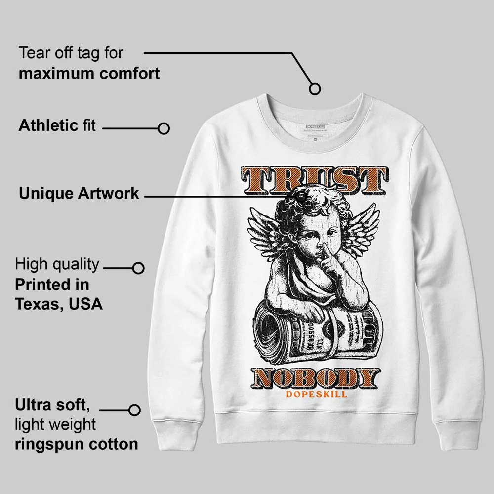 Orange 'Trust Nobody' DopeSkill Graphic Sweatshirt - Image 3